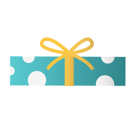 Rectangular gift box flat design PNG Design