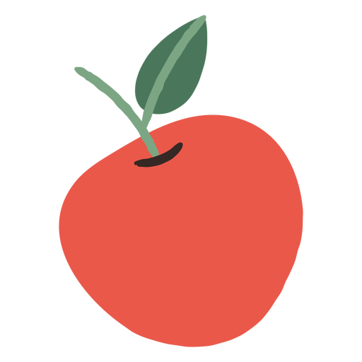 Red apple illustration PNG Design