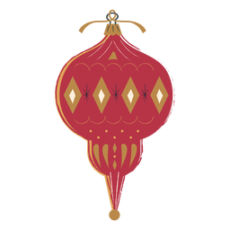 Diseño de navidad de adorno ancho rojo Diseño PNG