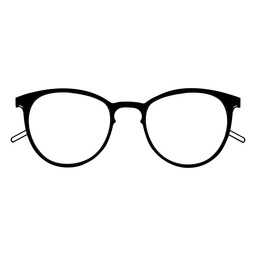 Round shaped glasses design PNG Design