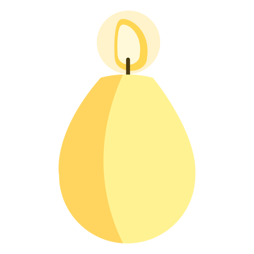 Rounded candle shape flat PNG Design