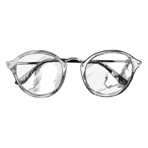 Rounded glasses sketch design PNG Design