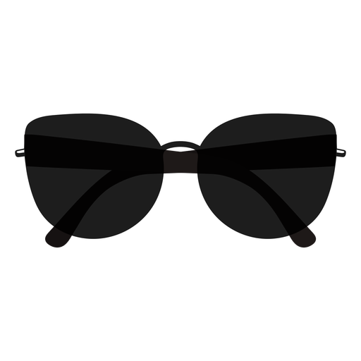 Abgerundete übergroße Sonnenbrille flach PNG-Design
