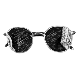 Abgerundete Sonnenbrille skizzieren Design PNG-Design