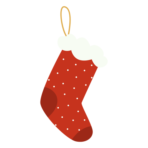 Weihnachtsmann Socken Dekoration flach PNG-Design
