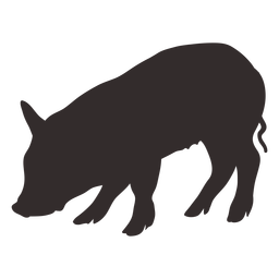 Simple Standing Pig Silhouette PNG & SVG Design For T-Shirts