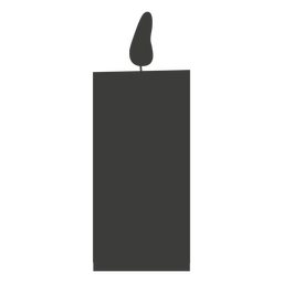 Single pillar candle silhouette PNG Design