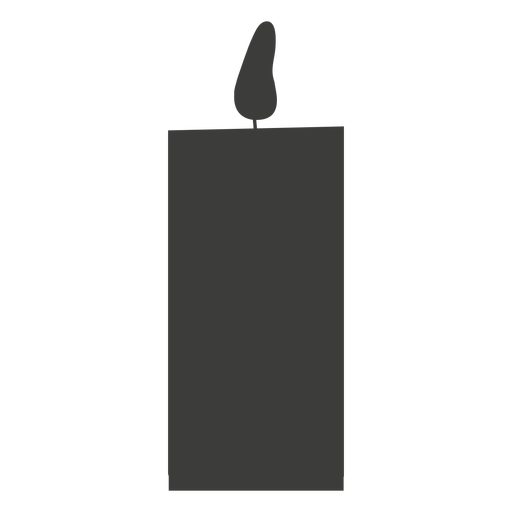 Single pillar candle silhouette PNG Design