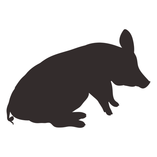 Download Sitting side view pig silhouette - Transparent PNG & SVG ...