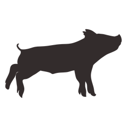 Small standing pig silhouette PNG Design
