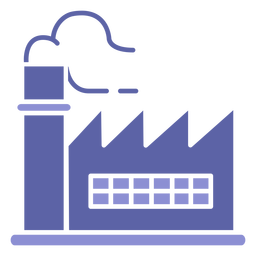 Silueta de edificio de fábrica de fumar Diseño PNG