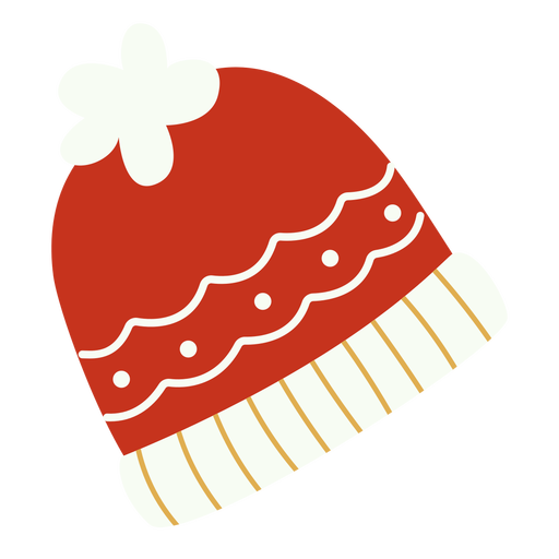 Sombrero de nieve estilo navide?o Diseño PNG