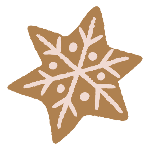 Snowflake christmas gingerbread cookie PNG Design
