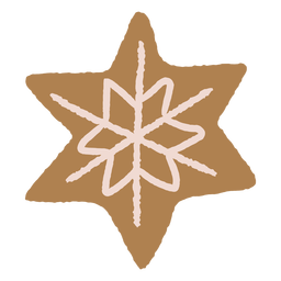 Ilustración de galleta de pan de jengibre de copo de nieve