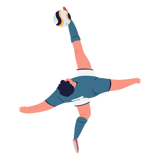 Soccer player character top view PNG Design