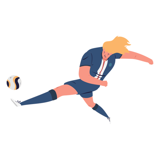 Fußballspieler, der Ballillustration tritt PNG-Design