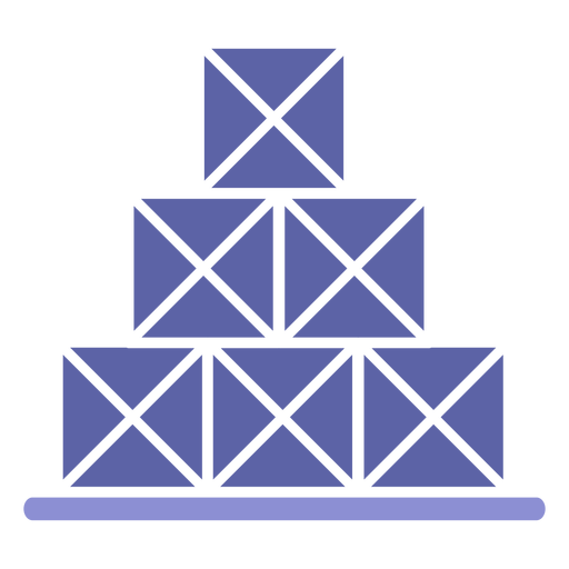 Stapelboxen-Symbolschattenbild PNG-Design