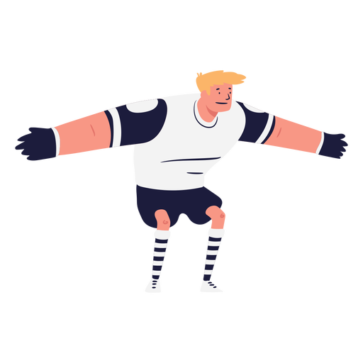 Ilustração do goleiro de futebol em pé Desenho PNG