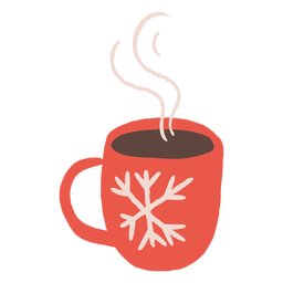 Steamy cup winter design illustration PNG Design