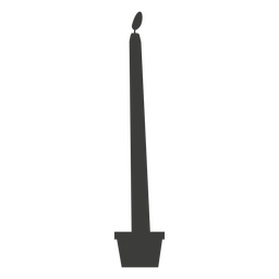 Silueta de vela cónica alta Diseño PNG