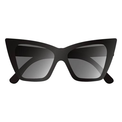 Óculos de sol com design olho de gato grossos brilhantes Desenho PNG