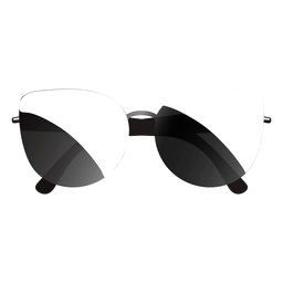 Óculos de sol com moldura fina brilhante Desenho PNG