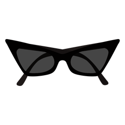 Gafas de sol ojo de gato finas planas Diseño PNG