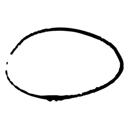Thin shaped circular doodle PNG Design