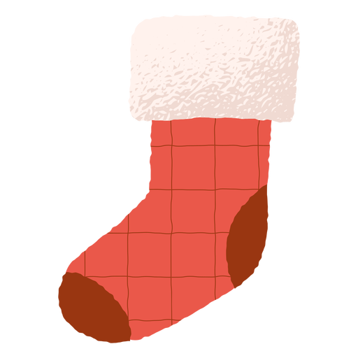 Ilustración de calcetín de navidad de decoración tradicional Diseño PNG