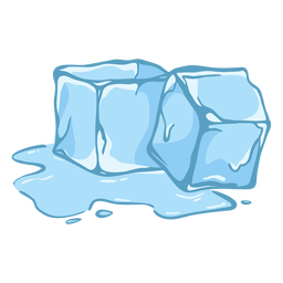 Dois cubos de gelo derretendo planos Desenho PNG