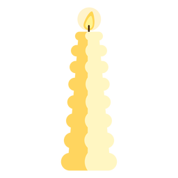 Wavy shape candle flat PNG Design
