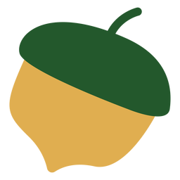 Wide acorn flat PNG Design
