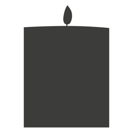 Wide pillar candle silhouette PNG Design