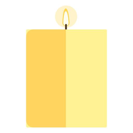 Breit geformte Kerze flach PNG-Design