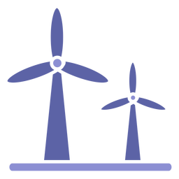 Windenergieanlagen-Silhouette PNG-Design
