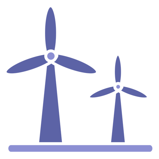 Wind energy turbine silhouette PNG Design