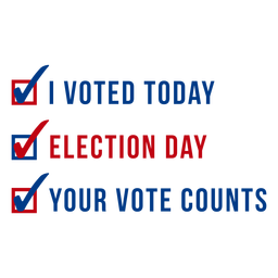 Seu voto conta as eleições nos EUA Desenho PNG