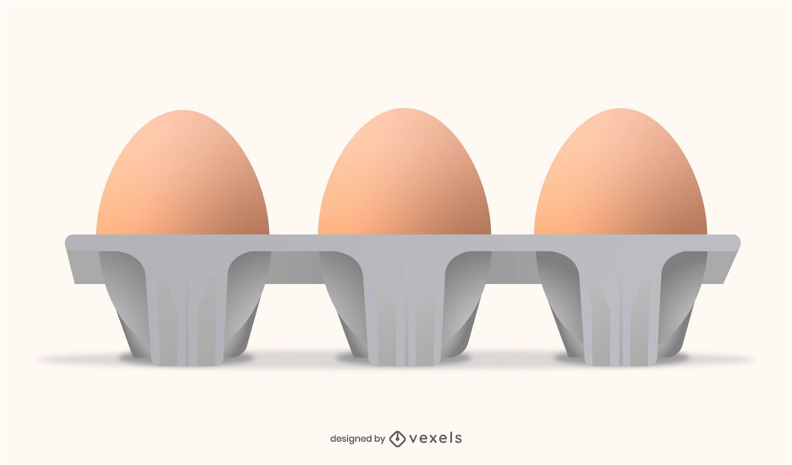 Realistischer Entwurf des Eierkartons
