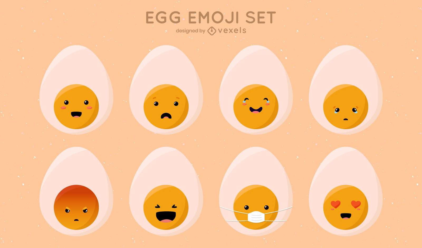 Nettes Ei Emoji Set
