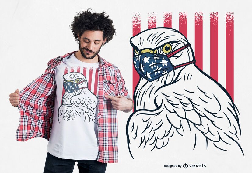 Eagle Face Mask T-shirt Design Eagle Face Mask T-shirt Design
