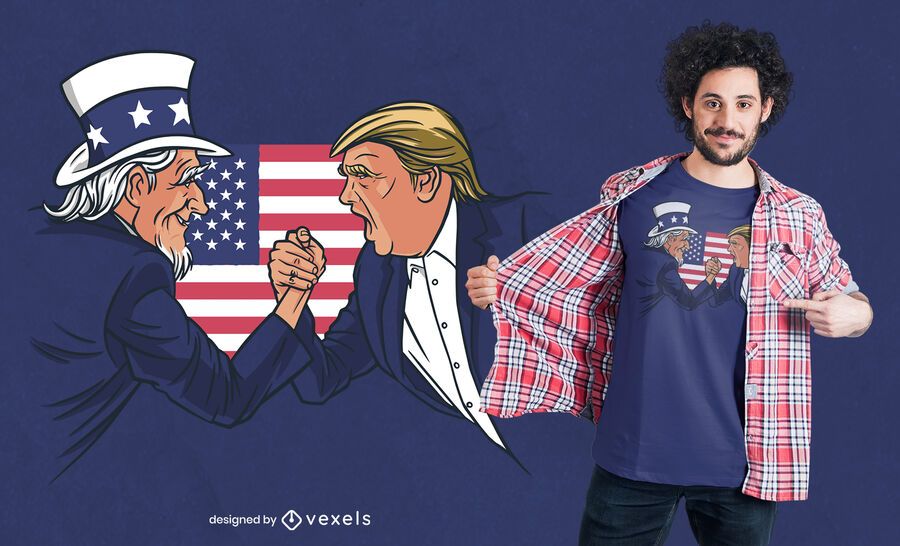 Uncle Sam and Trump T-shirt Design Uncle Sam and Trump T-shirt Design