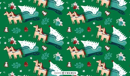 Sleigh christmas tree pattern design Sleigh christmas tree pattern design
