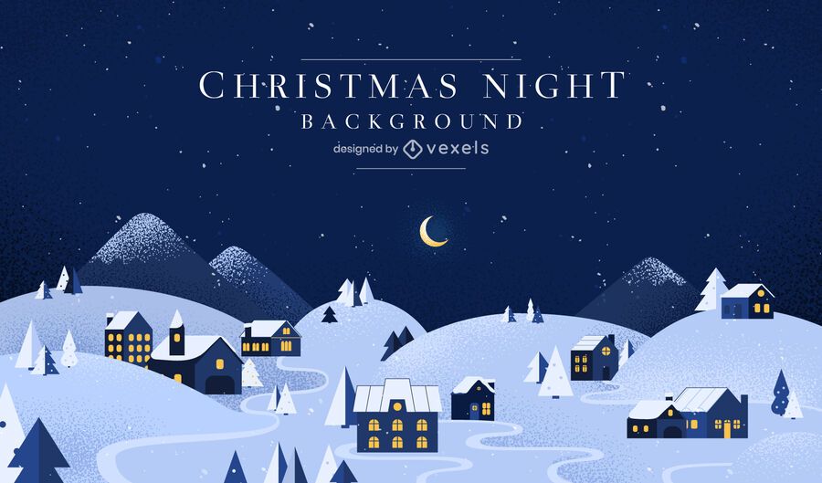 Diseño de fondo de la noche de navidad Diseño de fondo de la noche de navidad