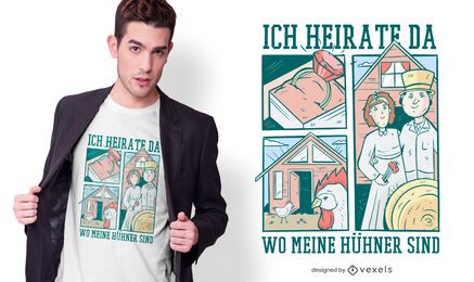 Marry chicken german t-shirt design Marry chicken german t-shirt design