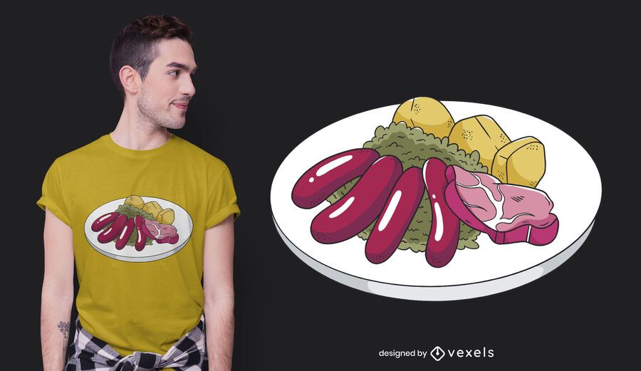 Grünkohl dish t-shirt design Grünkohl dish t-shirt design