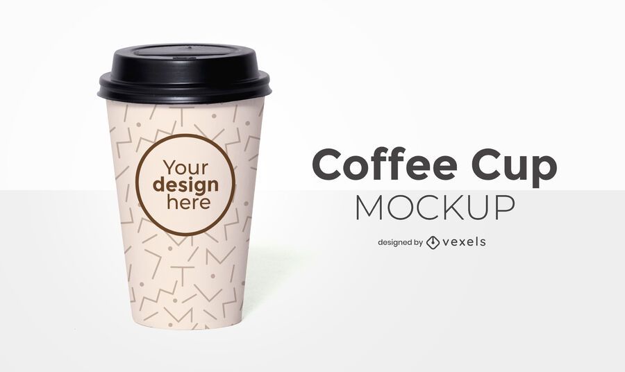 Diseño de maqueta frontal de taza de café Diseño de maqueta frontal de taza de café