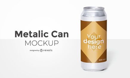 Tin Can Packaging Mockup Design