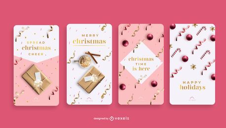 Christmas social media story set Christmas social media story set