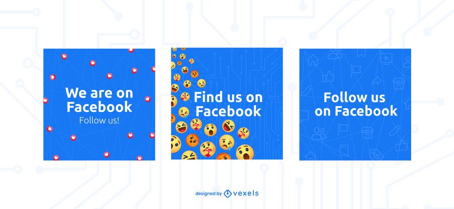 We are on facebook banner set We are on facebook banner set