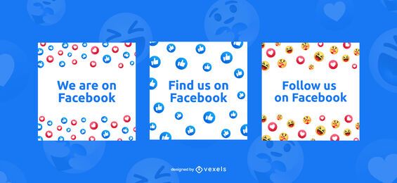 Find us on facebook banner set Find us on facebook banner set